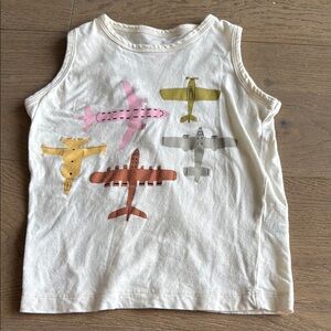 Piccolina Kids Airplane Graphic Tank Top Size 3T